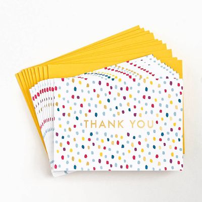 Colorful Flurry Thank You Card Set