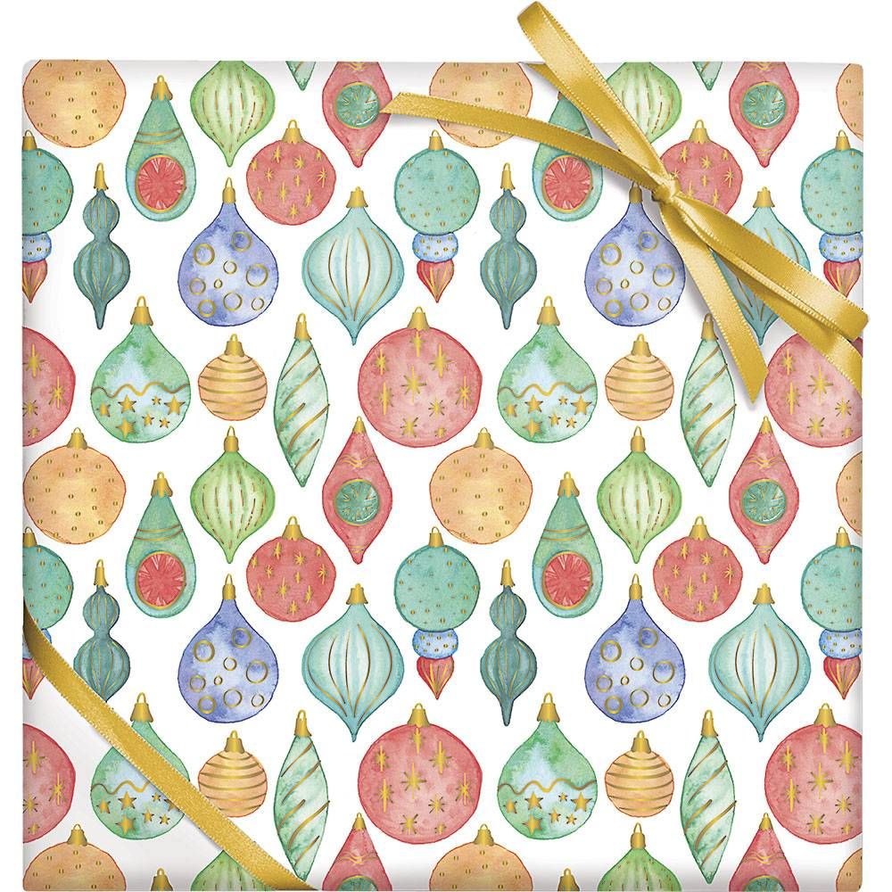 Watercolor Ornaments Stone Wrapping Paper