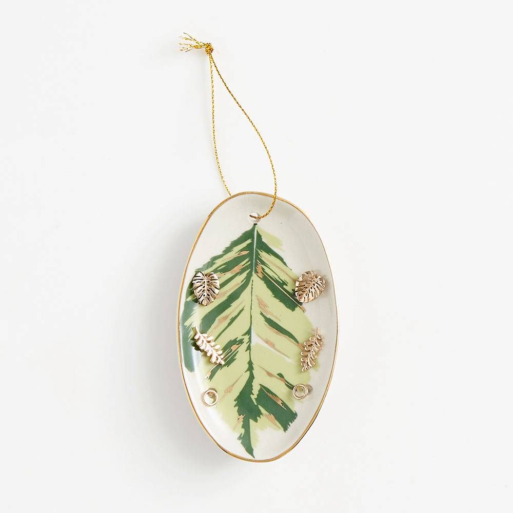 Leaf Earring Trinket Dish