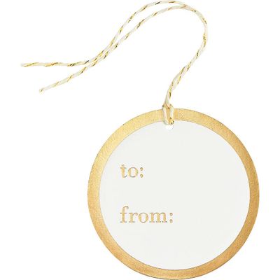 Gold Foil Round Diecut Circle Tags