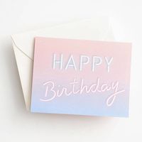 Neon Lights Birthday Card