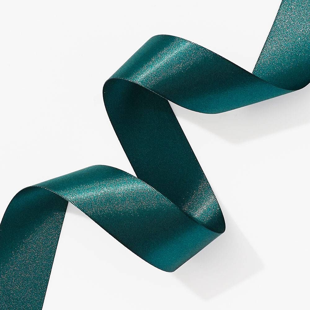 teal satin ribbon