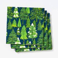 Snowy Trees Large Napkins