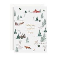 Holiday Toile Christmas Card