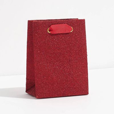 Red Glitter Small Gift Bag