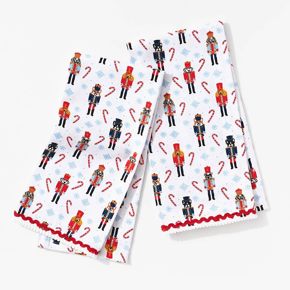 Nutcracker Dogs Tea Towels