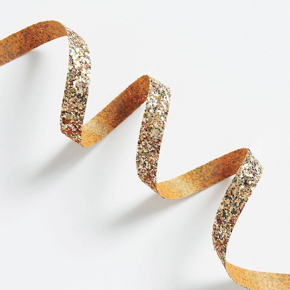 Gold Chunky Glitter Ribbon