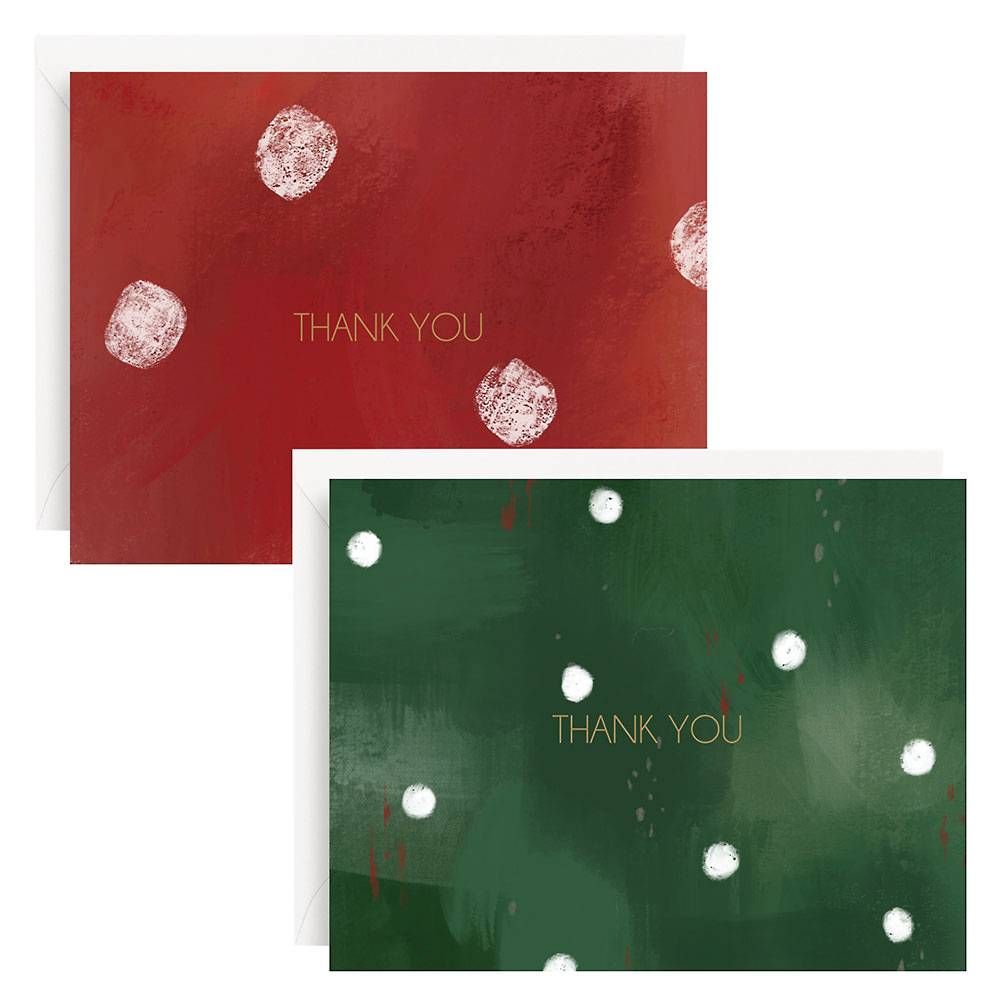 Abstract Holiday Thank You Card Set