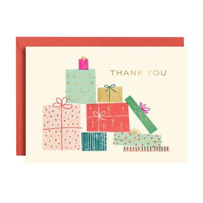 Colorful Presents Thank You Card Set