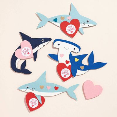 Sharks Valentine Card Kit