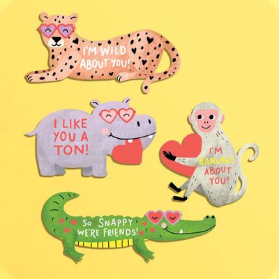 Loveable Animal Valentine Card Kit
