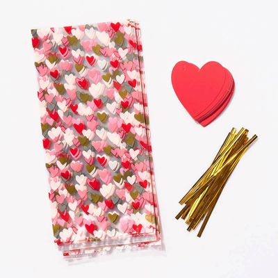 Heart Cellophane Bags