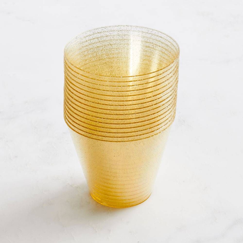 Gold Glitter Cups