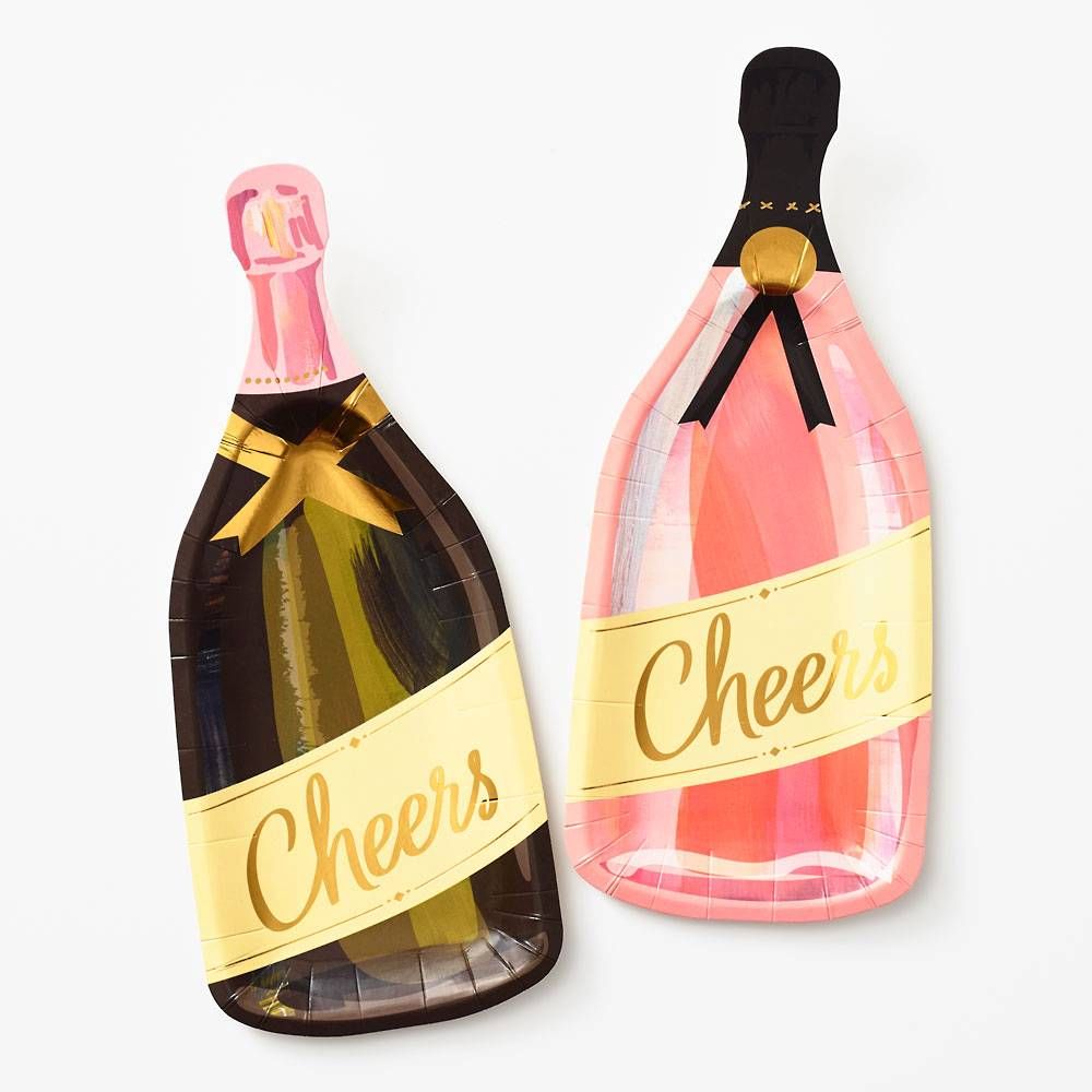 Champagne Bottle Plates