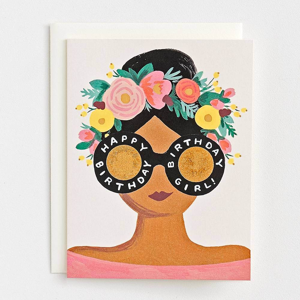 Flower Crown Birthday Card