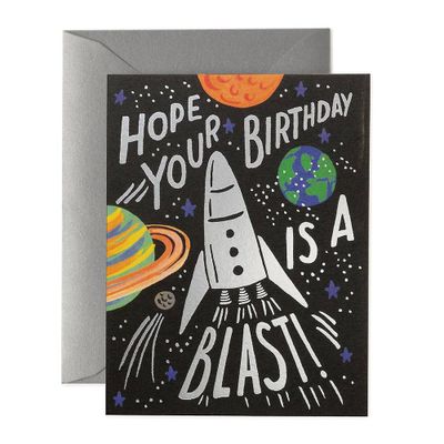 Rocket Blast Birthday Card