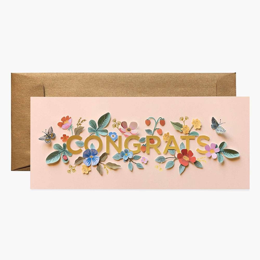 Floral Congratulations Money Card