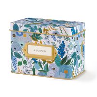 Garden Party Blue Recipe Tin