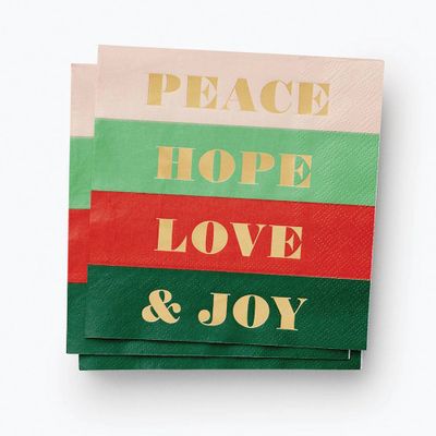 Peace & Joy Cocktail Napkins