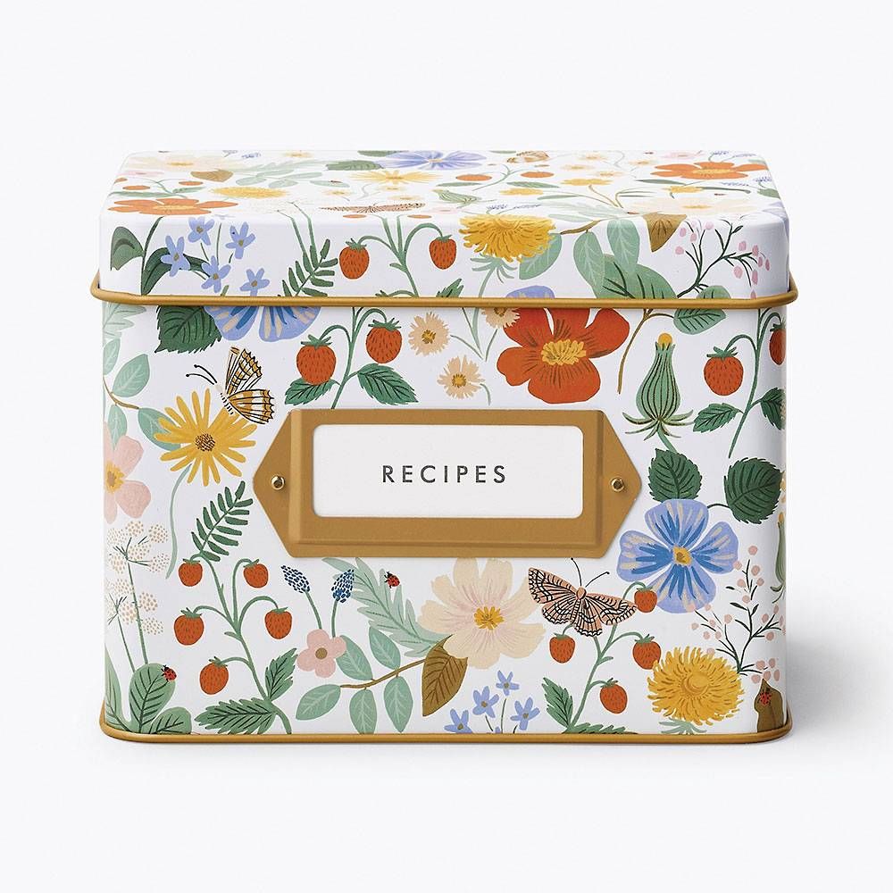 Rifle Paper Co. Strawberry Fields Recipe Tin