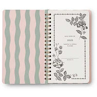 2025 Roses 12-Month Spiral Pocket Planner