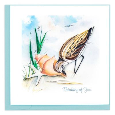 Quilling Sandpiper Greeting Card