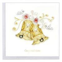 Quilling Wedding Bells Greeting Card