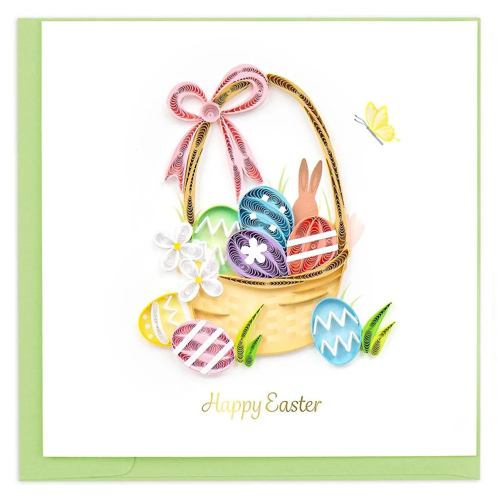 Quilling Basket Easter Card