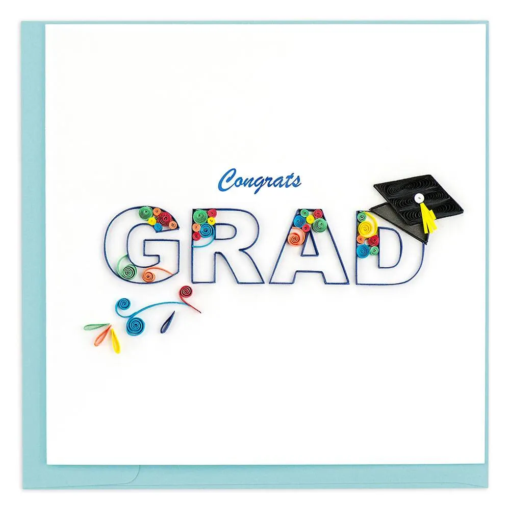 Quilling Swirl Congrats Graduation Card