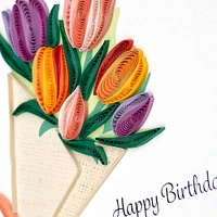 Quilling Tulip Bouquet Birthday Card