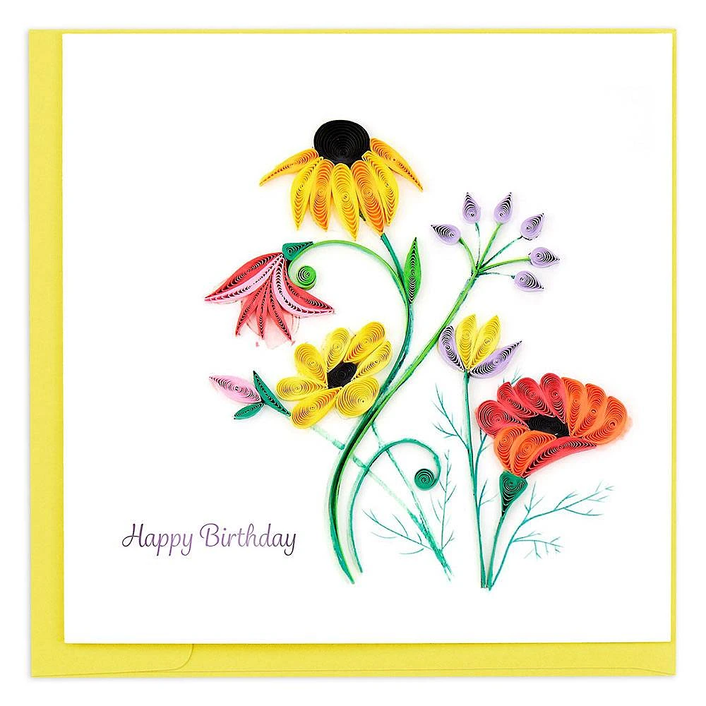 Quilling Wildflower Birthday Blooms Card