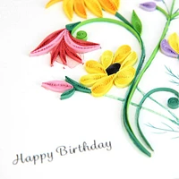 Quilling Wildflower Birthday Blooms Card