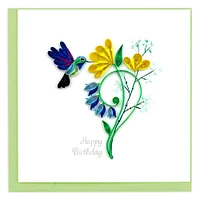 Quilling Hummingbird Birthday Card