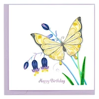 Quilling Butterfly & Bluebells Birthday Card