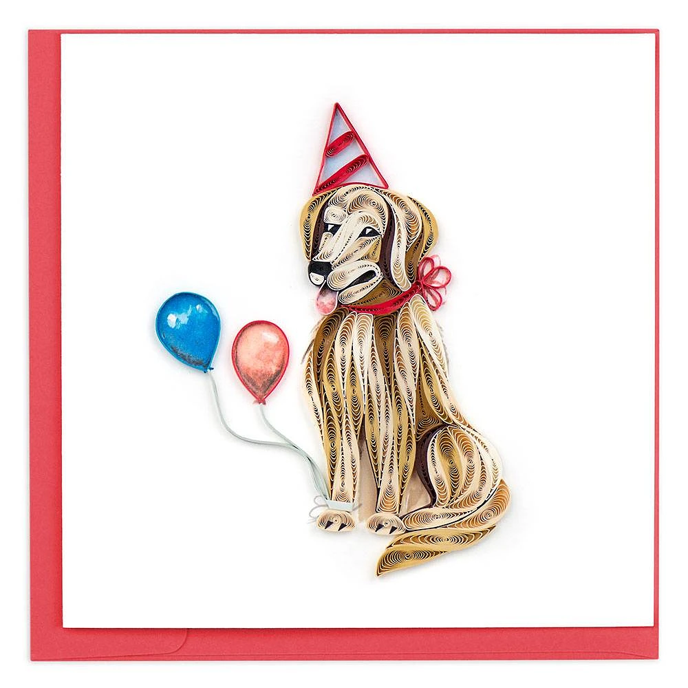 Quilling Birthday Dog Card