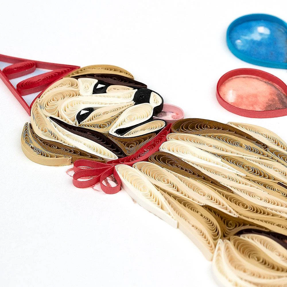 Quilling Birthday Dog Card