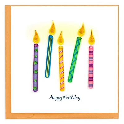 Quilling Birthday Candles Card