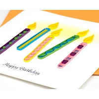 Quilling Birthday Candles Card