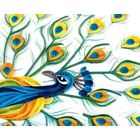 Quilling Peacock Feathers Greeting Card