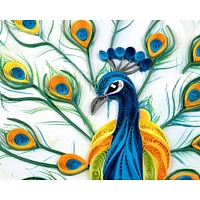 Quilling Peacock Feathers Greeting Card