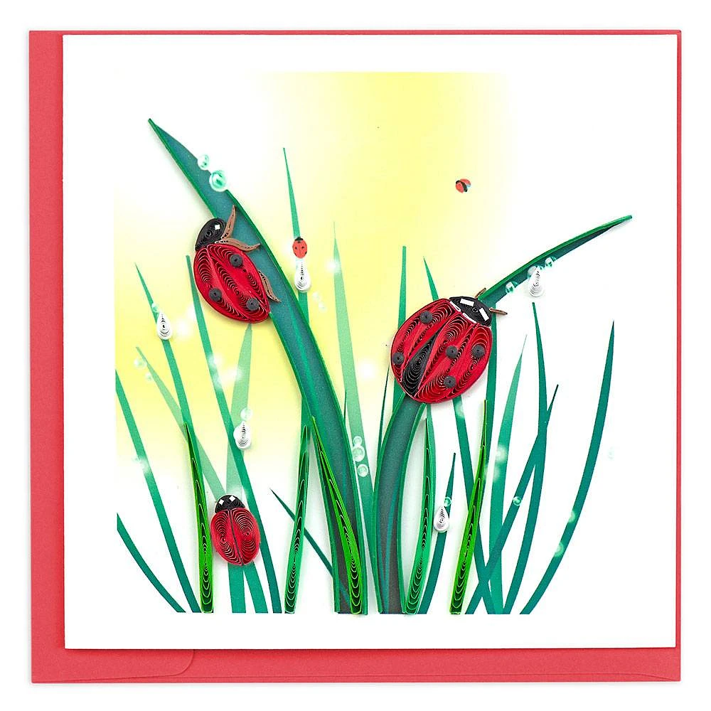 Quilling Ladybug Greeting Card