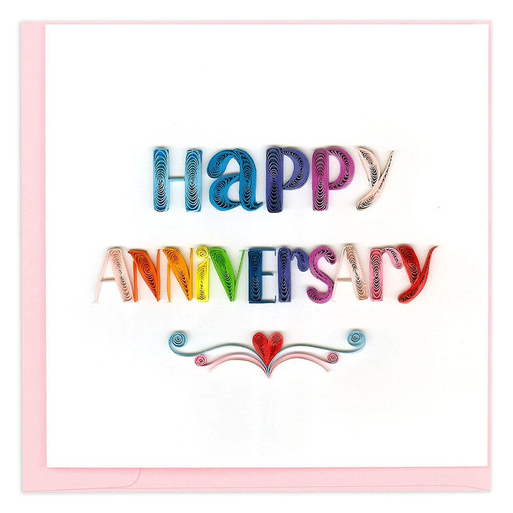 Quilling Happy Anniversary Card