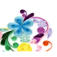 Quilling Floral Rainbow Heart Love Card