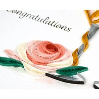 Quilling Toasting Flutes Wedding Card