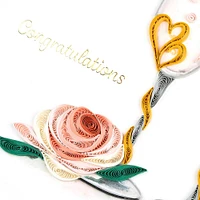 Quilling Toasting Flutes Wedding Card