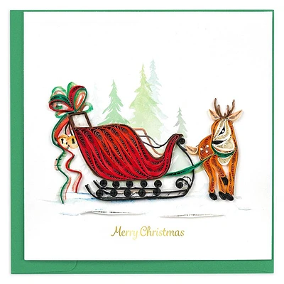 Quilling Sleigh Ride Card