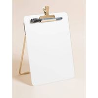 Desktop Gold Glass Dry Erase Board