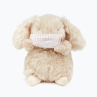 Bunny With Face Mask Plush