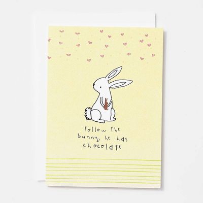 Follow The Bunny Easter Card