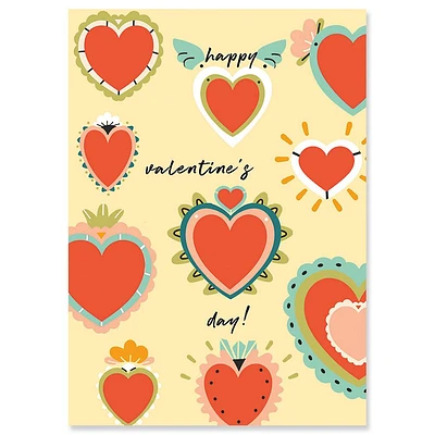 Heart Icons Valentine's Day Card